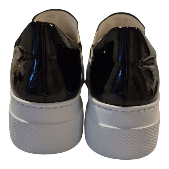 Miu Miu Metallic Cap Toe Patent Platform slip on Sneakers Black 37.5 7.5 Womens - Picture 3 of 14